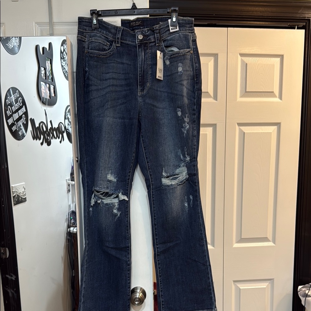 Judy Blue Women's Distressed Blue Jeans
